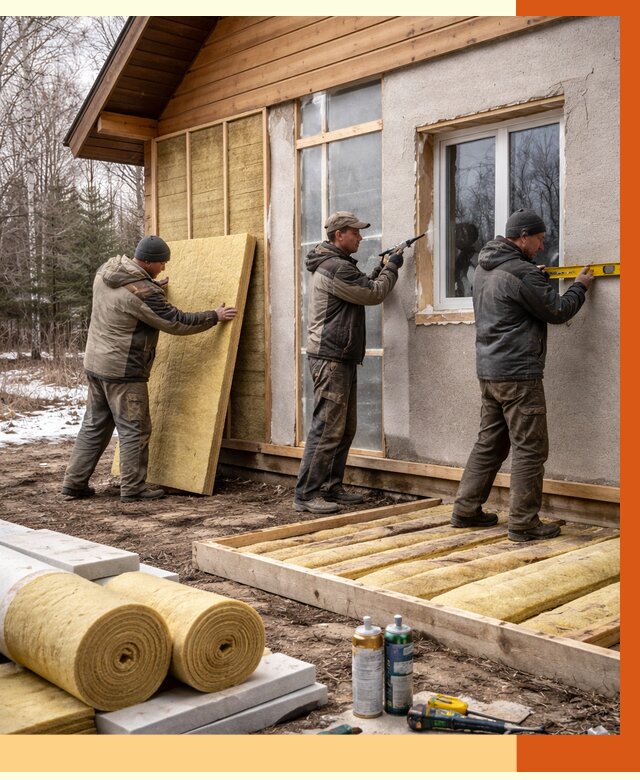 Утепление дачного дома в Владимире от 4928 руб/м2 — недорого | ТепломастерВдм