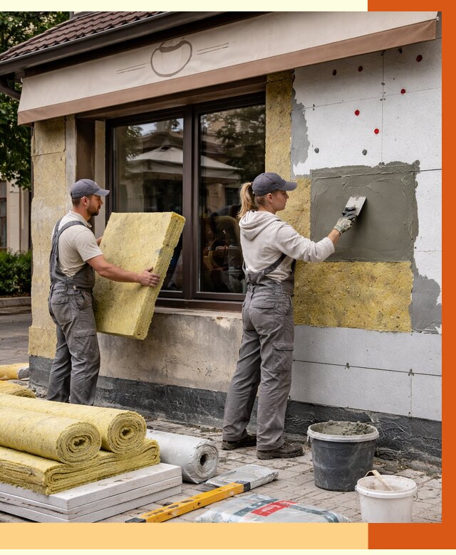 Утепление кафе в Владимире от 4358 руб/м2 — комплексно под ключ | ТепломастерВдм